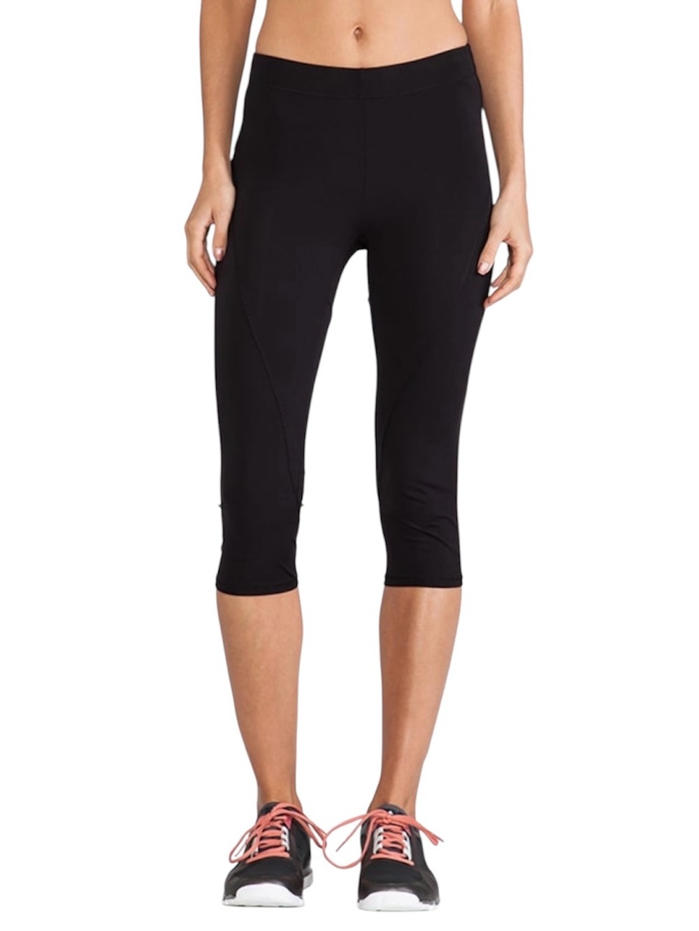 Theory 38 By THEORY Bitta Podium Workout Capri Performance Pants In Black Sz M